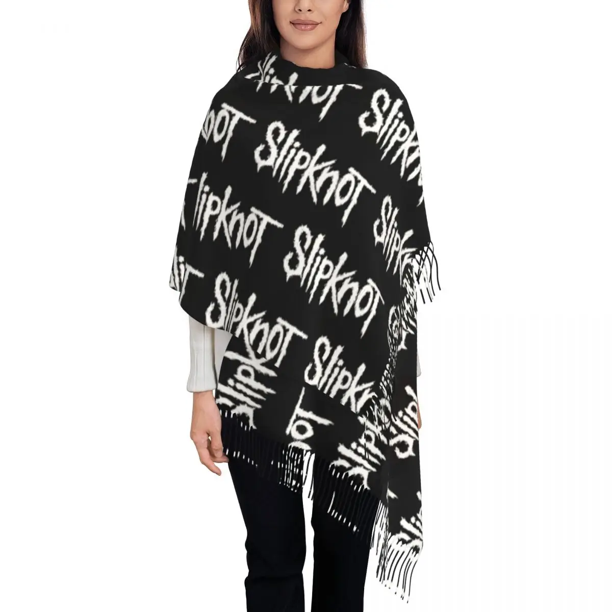 Heavy Metal Slipknots Scarf Wrap for Women Long Winter Warm Tassel Shawl Unisex Rock Roll Music Scarves
Heavy Metal Slipknots Scarf Wrap for Women Long Winter Warm Tassel Shawl Unisex Rock Roll Music Scarves