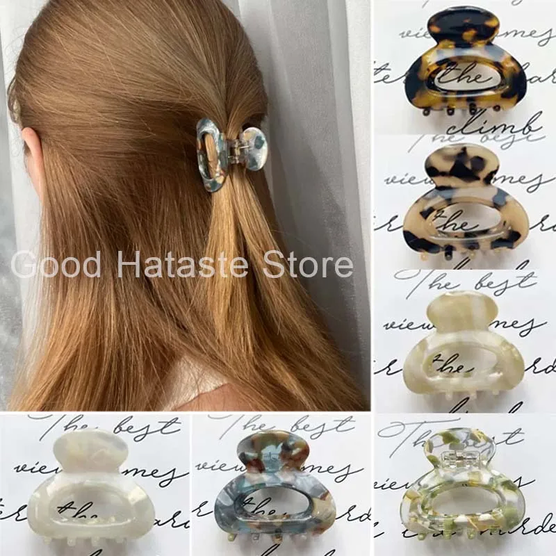 

2023 Acetate Hair Claw Clip Mini Leopard Hair Clips Chic Hairclip for Women Girls Barrettes Crab Hairpins Clamp Hair Accessories