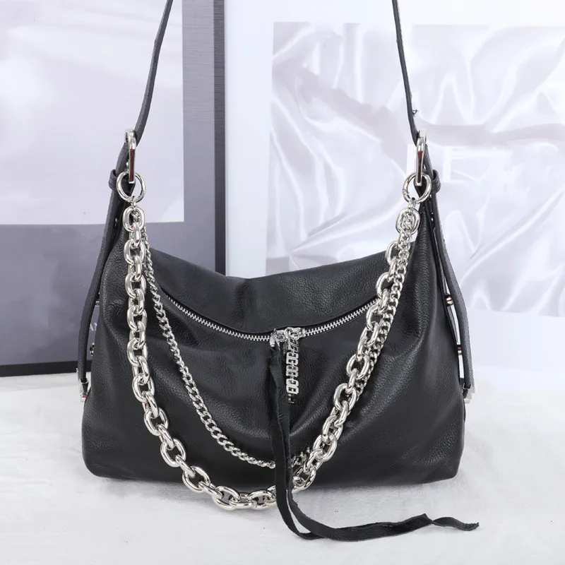 Casual Designer Women's Soft Genuine Leather Chains Handbags Fashion Ladies Hobo Shoulder Crossbody Bags For Shopper Tote Bag
Casual Designer Women's Soft Genuine Leather Chains Handbags Fashion Ladies Hobo Shoulder Crossbody Bags For Shopper Tote Bag