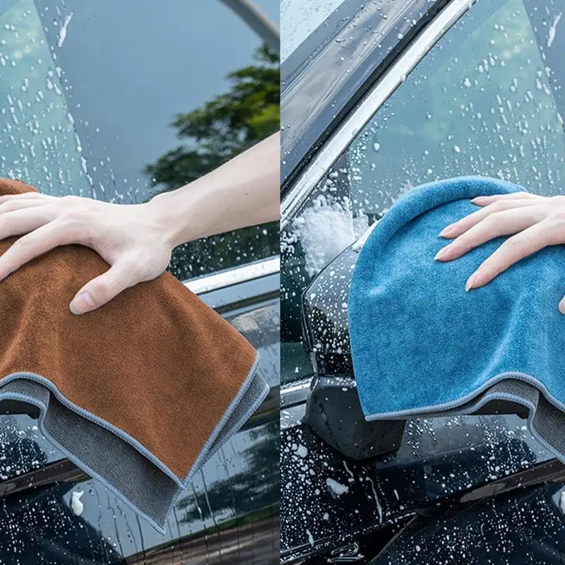 

Microfiber Cleaning Cloth Car Wash Drying Cloth Absorbent Thick Towels Rags Household Cleaning Cloths Auto Detailing Polishing