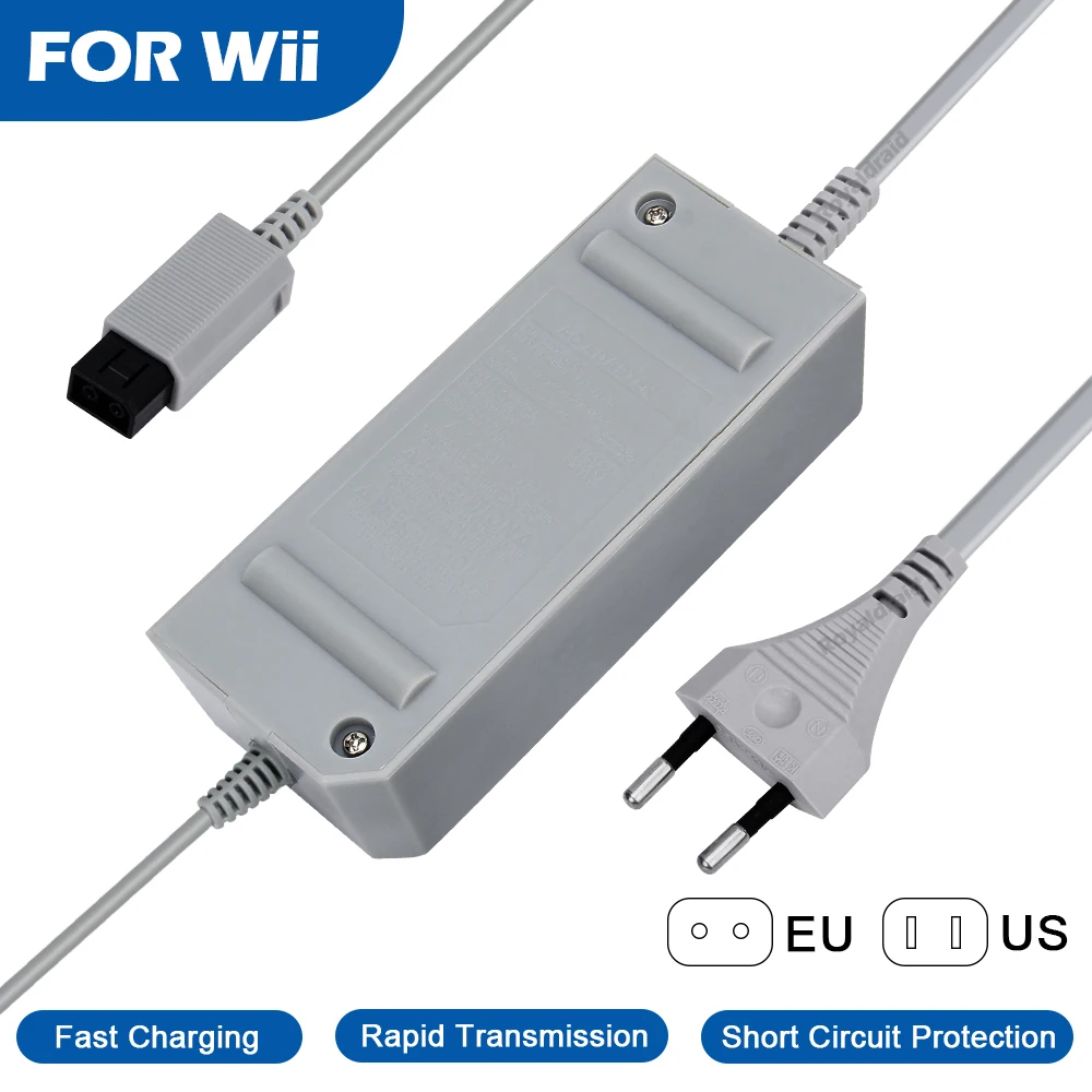 NEW For Wii Game Console AC Adapter 100-240V 12V 3.7A Home Wall Power Supply AC Charger Adapter EU US Plug High Quality NEW For Wii Game Console AC Adapter 100-240V 12V 3.7A Home Wall Power Supply AC Charger Adapter EU US Plug High Quality