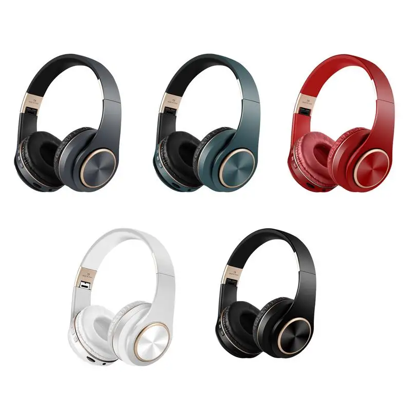 

Noise Cancelling Headphones T8 BluetoothHeadset Wireless Rechargeable Subwoofer Stereo Headset Foldable Headset For Travel Home