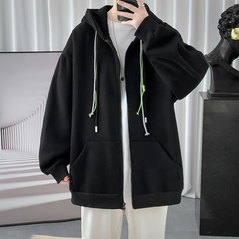New Men's Hoodies Sweatshirts Zipper Hoodie Solid Color Hip Hop Mens Hooded Jacket Loose Track Hoodie Jacket Coat Streetwear
New Men's Hoodies Sweatshirts Zipper Hoodie Solid Color Hip Hop Mens Hooded Jacket Loose Track Hoodie Jacket Coat Streetwear