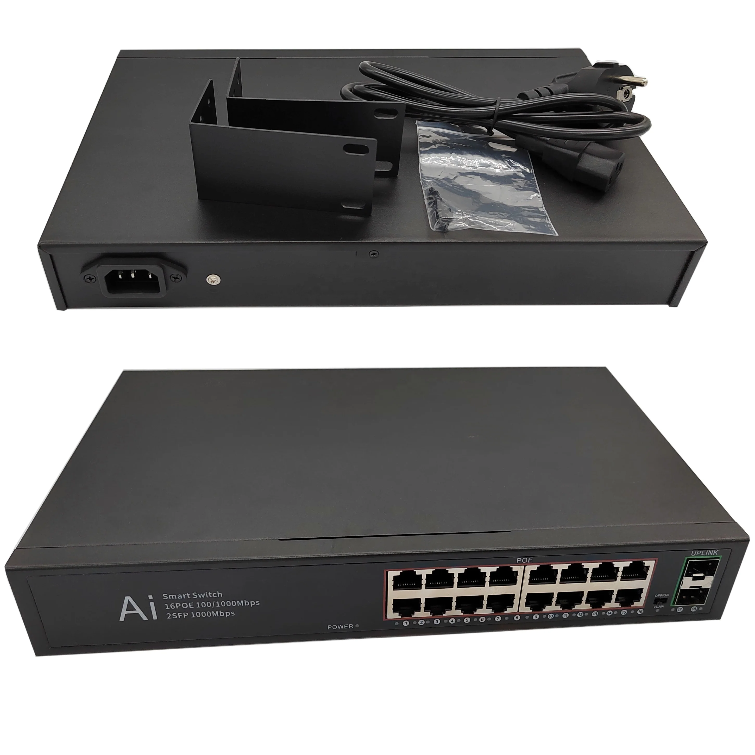 16Port Full Gigabit CCTV Network Ethernet PoE Switch 48V 10/100/1000M for IP Camera
16Port Full Gigabit CCTV Network Ethernet PoE Switch 48V 10/100/1000M for IP Camera