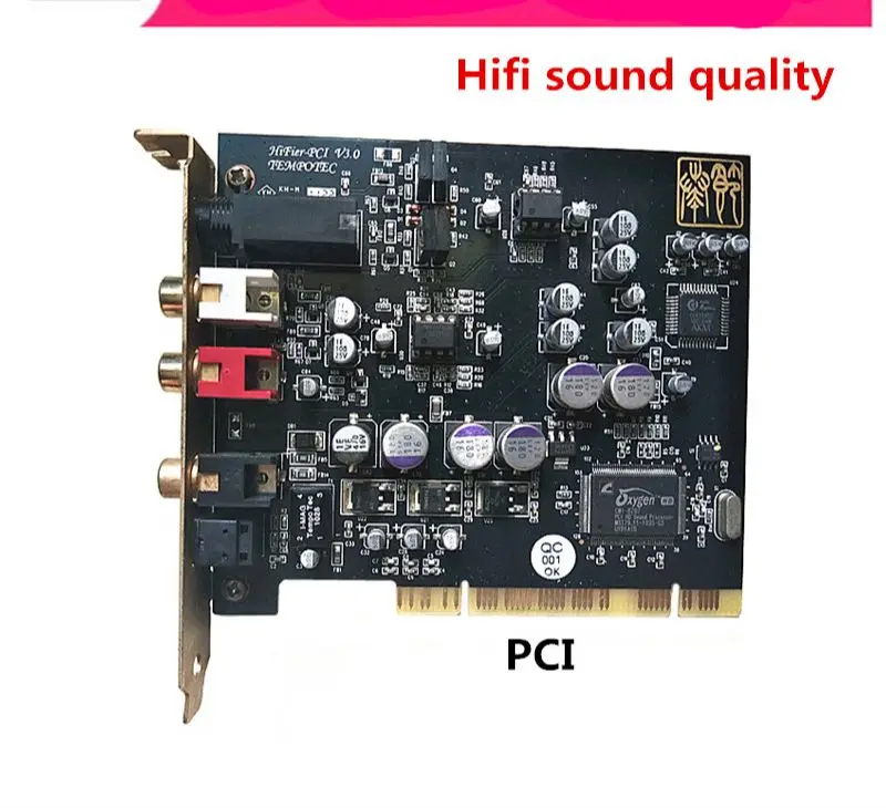 

Original for serenade sound card 2nd generation V3.0 amp coaxial optical fiber RCA port PCI version Hifi sound quality