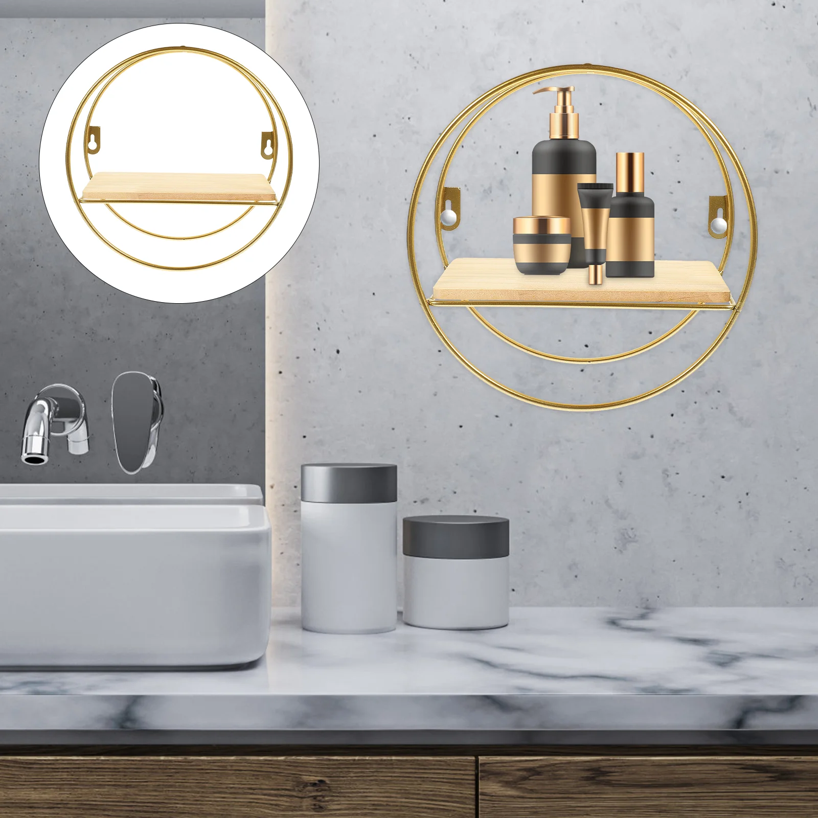 Shelf Metal Stand Rack for Toilet Wall-mounted Storage Bathroom Iron Single-layer Shower Hanging
Shelf Metal Stand Rack for Toilet Wall-mounted Storage Bathroom Iron Single-layer Shower Hanging
