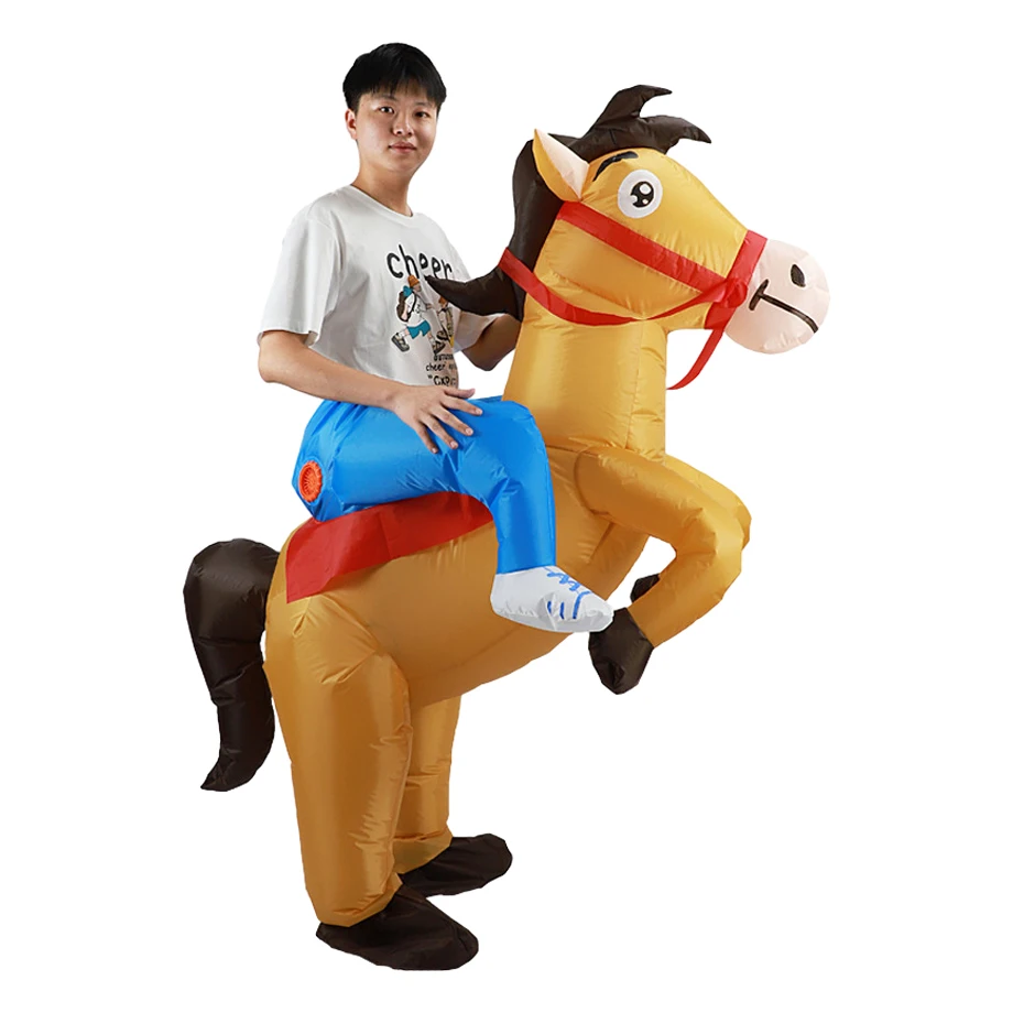 

Christmas Halloween Carnival Holiday Party Annual Masquerade Party Role Play Western Cowboy Jazz Horse Inflatable Costume Props