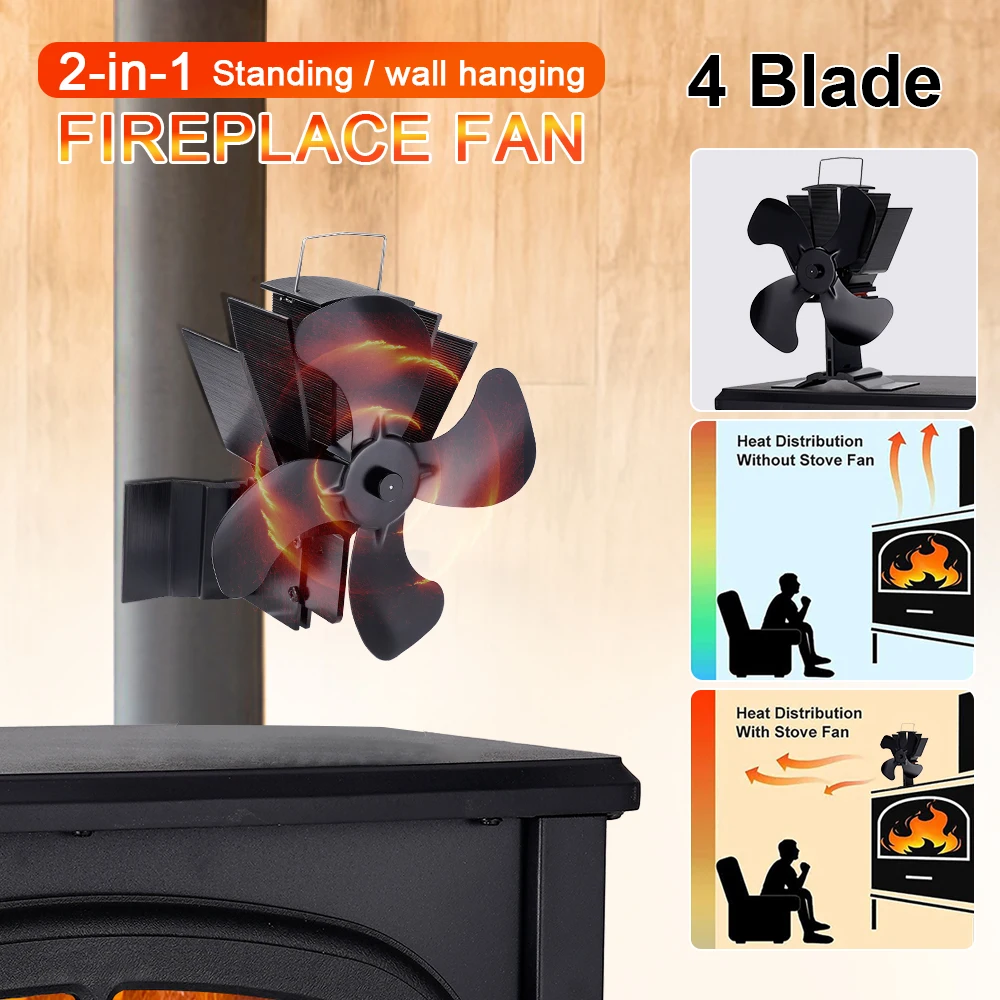 4 Blades Stove Fan Heat Powered Fireplace Fan For Wood Burner Log Burning Eco-fan Quiet Heater Efficient Heat Distribution
4 Blades Stove Fan Heat Powered Fireplace Fan For Wood Burner Log Burning Eco-fan Quiet Heater Efficient Heat Distribution