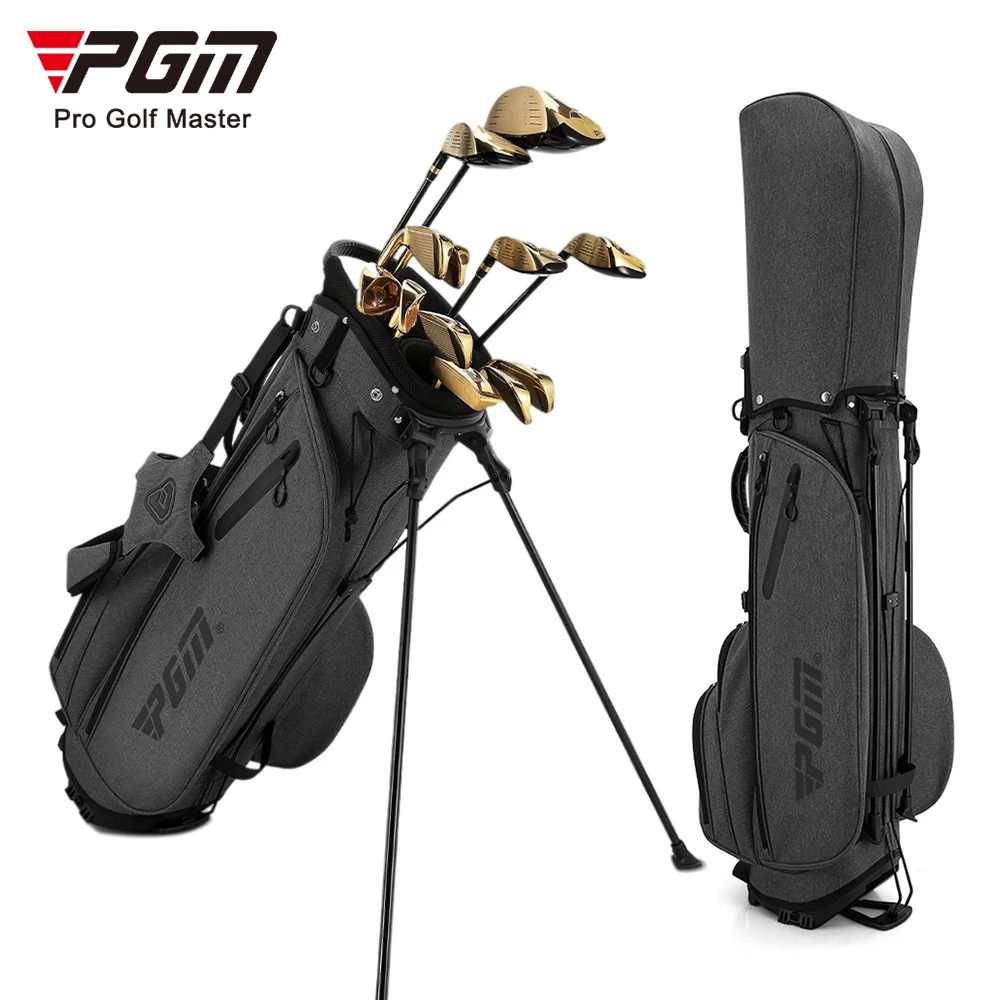 

PGM Men Golf Stand Bags Standard Ultra-light PVC Thermal Bag Large Capacitytraining Accessory Grey Hold 14pcs Clubs 3kg QB092