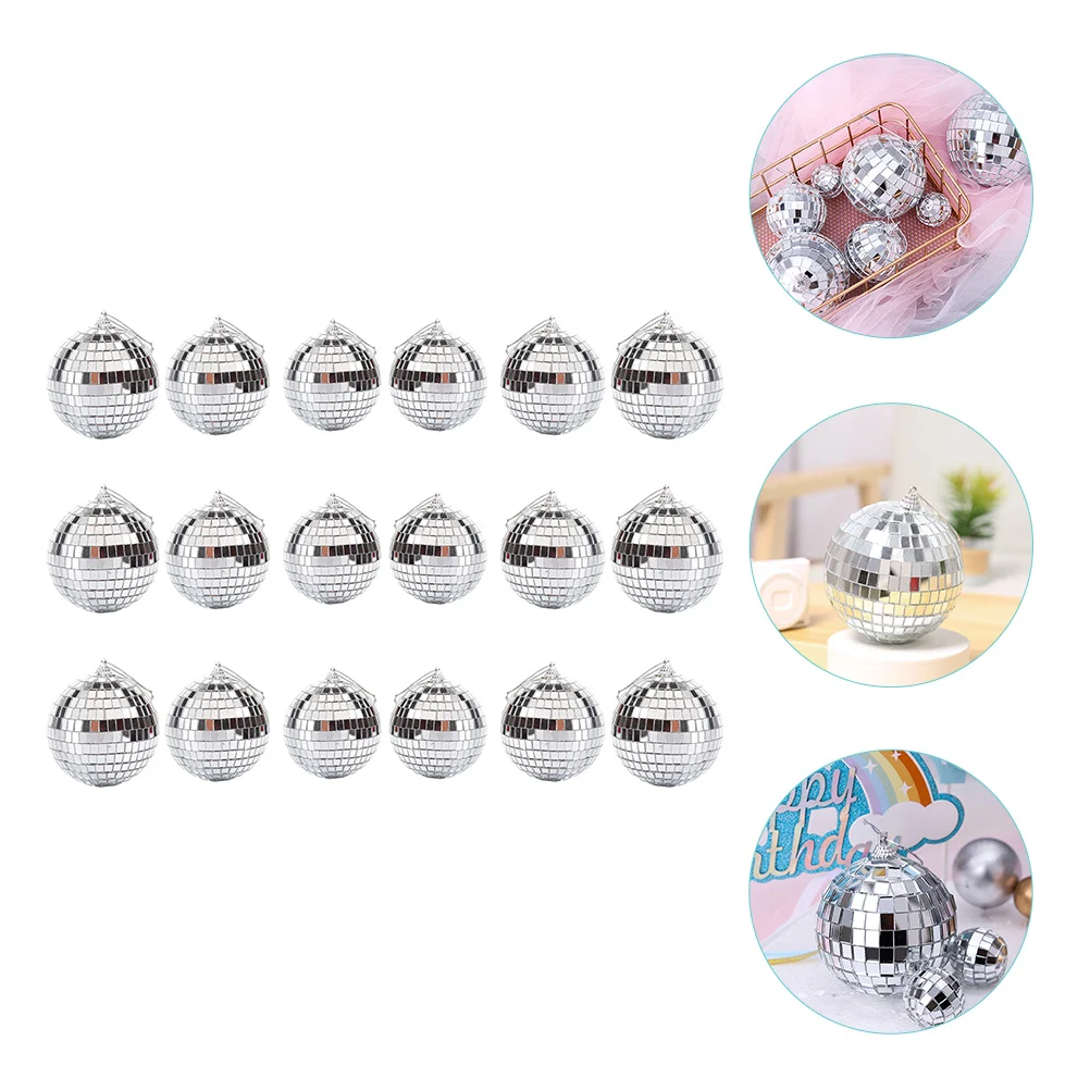 Mirror Disco Christmas Ornaments: 18 pcs Glass Tree Hanging Silver Disco Mirror Balls Silver Reflective Mirror Dessert
Mirror Disco Christmas Ornaments: 18 pcs Glass Tree Hanging Silver Disco Mirror Balls Silver Reflective Mirror Dessert
