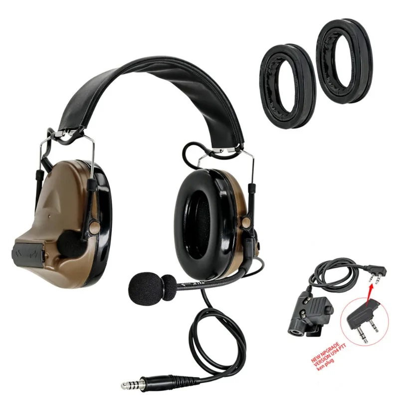 

COMTAC II Tactical Headset Military Hearing Protection Shooting Hunting Pickup Noise Reduction Airsoft Headphone with U94 Ptt