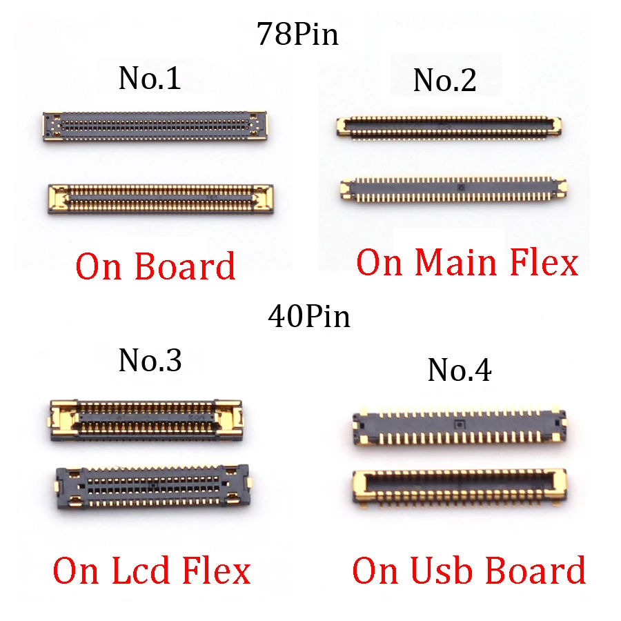 

2-10pcs 40 78 Pin USB Charger Charging LCD Display FPC Connector On Motherboard For Samsung Galaxy A32 A52 A82 A72 A725F 4G 5G