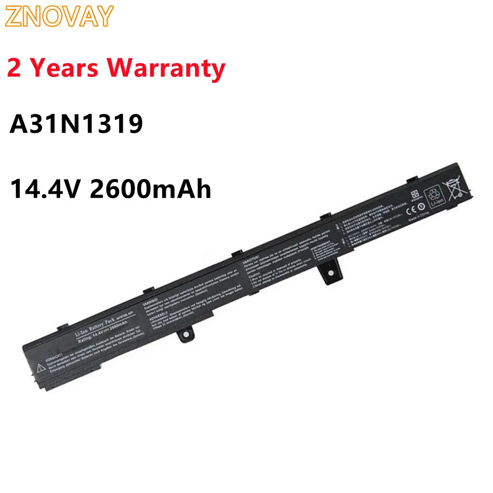 

ZNOVAY A31N1319 A41N1308 14.4V 2600mAh Battery for ASUS X451 X551 X451C X451CA X551C X551CA X551M X551MA A31LJ91 0B110-00250100