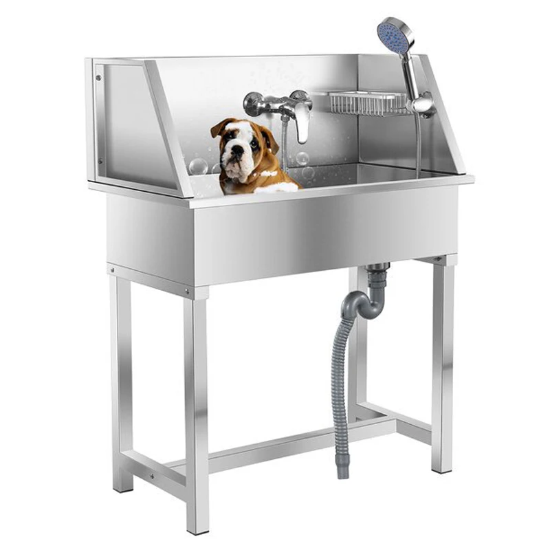 HLB-109 Dog Grooming Tub Stainless Steel Pet Grooming Tub With Faucet And Accessories For Dog Washing Station Pet Bath Tub
HLB-109 Dog Grooming Tub Stainless Steel Pet Grooming Tub With Faucet And Accessories For Dog Washing Station Pet Bath Tub