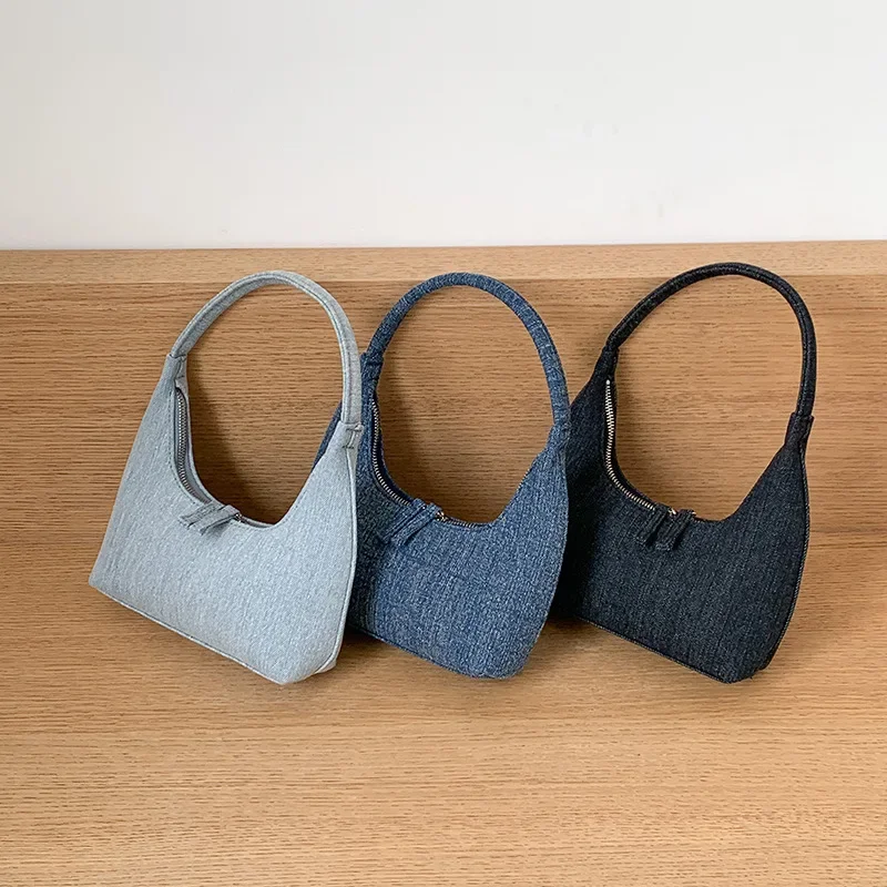 Women Bags New Fashion 2023 New Korean Version Purse and Handbags All-match Casual Half Moon Solid Denim Elegant Bags
Women Bags New Fashion 2023 New Korean Version Purse and Handbags All-match Casual Half Moon Solid Denim Elegant Bags