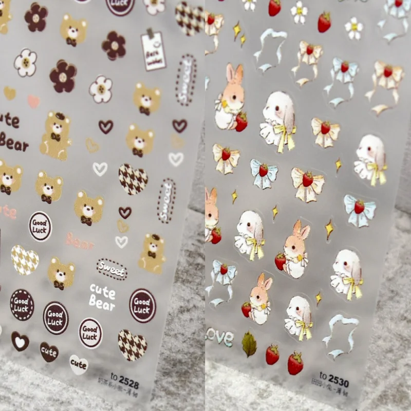 Thin Tough Nail Stickers Love Enchanting Cooperation Cute Nail Sticker Pastoral Bunny Nail Ornament
Thin Tough Nail Stickers Love Enchanting Cooperation Cute Nail Sticker Pastoral Bunny Nail Ornament