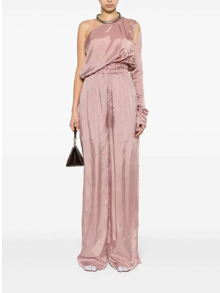 Женский Длинный комбинезон на одно плечо, розовый Свободный Повседневный комбинезон с высокой талией и длинным рукавом, офисная одежда
Женский Длинный комбинезон на одно плечо, розовый Свободный Повседневный комбинезон с высокой талией и длинным рукавом, офисная одежда