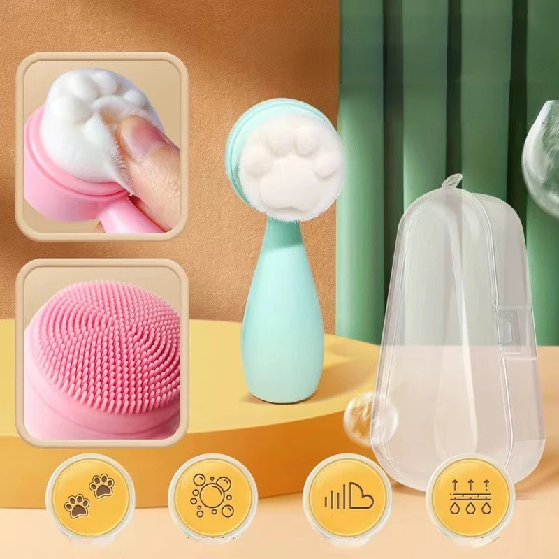 Cute Cat Claw Soft Hair Facial Wash Brush Manual Cleansing Brush Deep Cleaning Facial Brush Silicone Soft Hair Skin Care Tools
Cute Cat Claw Soft Hair Facial Wash Brush Manual Cleansing Brush Deep Cleaning Facial Brush Silicone Soft Hair Skin Care Tools