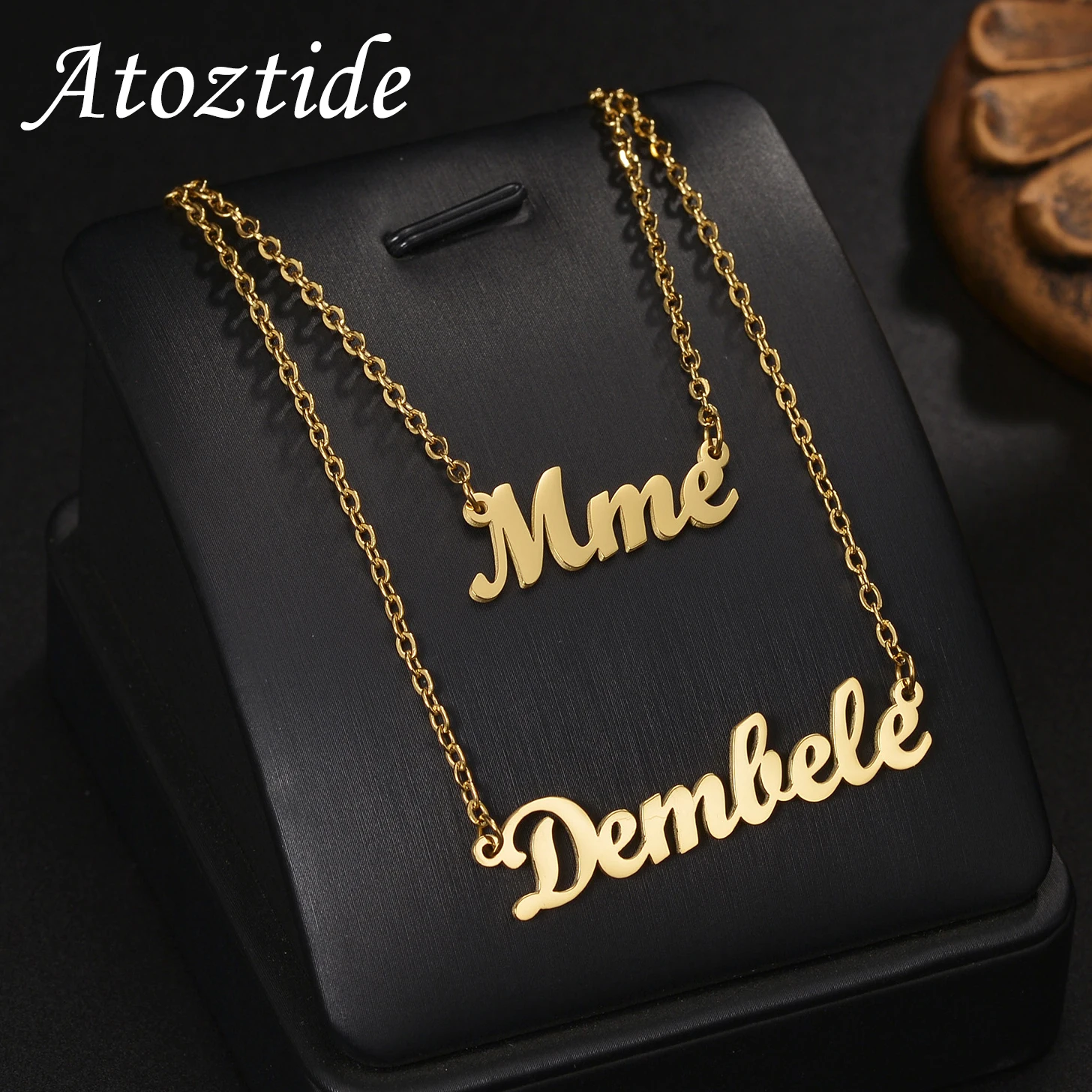 Atoztide Personalized Custom 2 Layer Names Pendant Necklace for Women Stainless Steel Fashion Lover Birthday Jewelry Gift
Atoztide Personalized Custom 2 Layer Names Pendant Necklace for Women Stainless Steel Fashion Lover Birthday Jewelry Gift