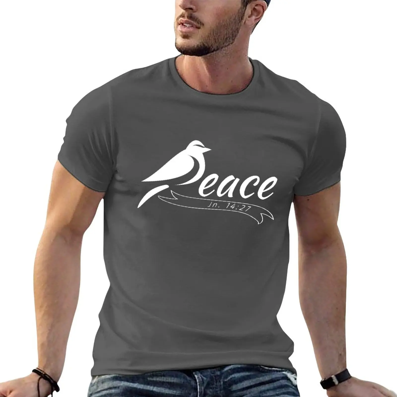

Новая футболка Peace - John 14:27, футболка, футболка оверсайз, футболки с графическим рисунком, топы, мужская одежда