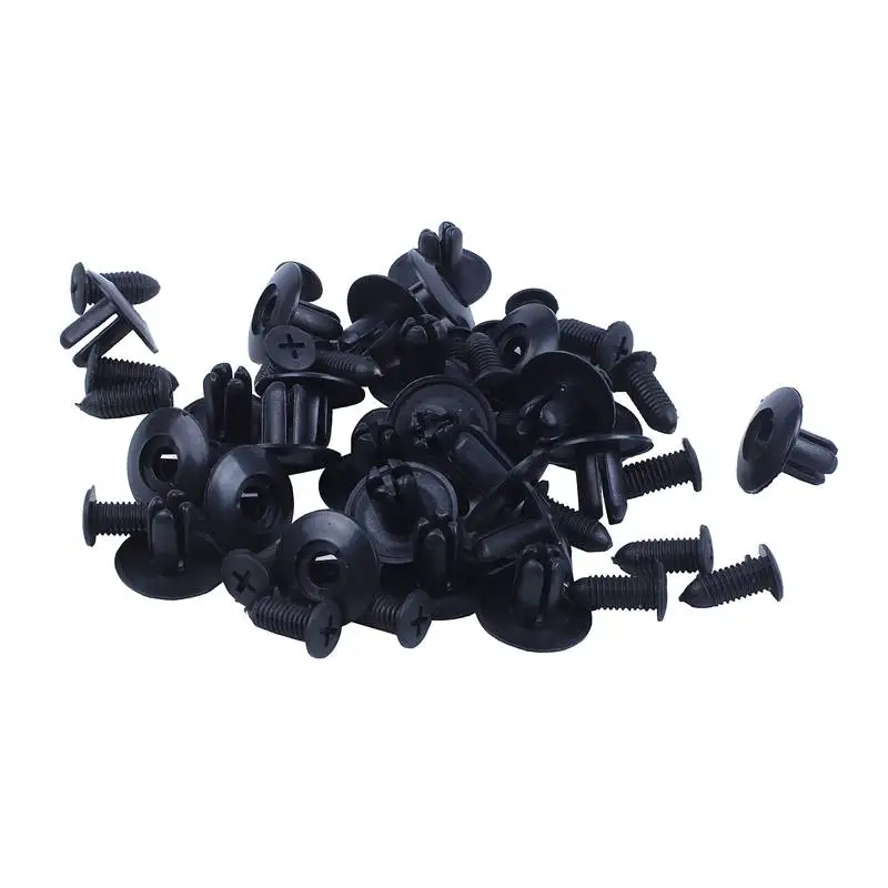 25 Pcs Plastic Push In Bumper Fender Door Rivets Clip 8Mm Hole Black 
25 Pcs Plastic Push In Bumper Fender Door Rivets Clip 8Mm Hole Black