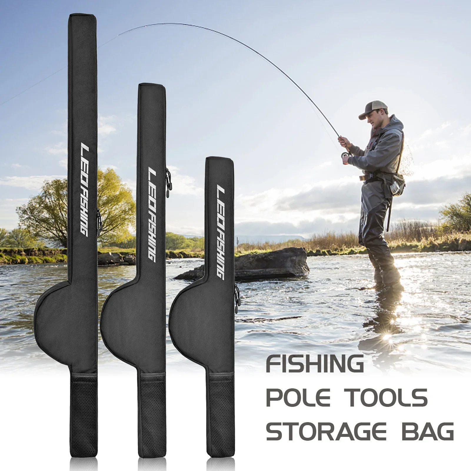 Fishing Rod Bag 85cm/106cm/126cm Fishing Rod Reel Bag Pole Shoulder Storage Bag Portable Rod Tackle Tool Carrier 
Fishing Rod Bag 85cm/106cm/126cm Fishing Rod Reel Bag Pole Shoulder Storage Bag Portable Rod Tackle Tool Carrier