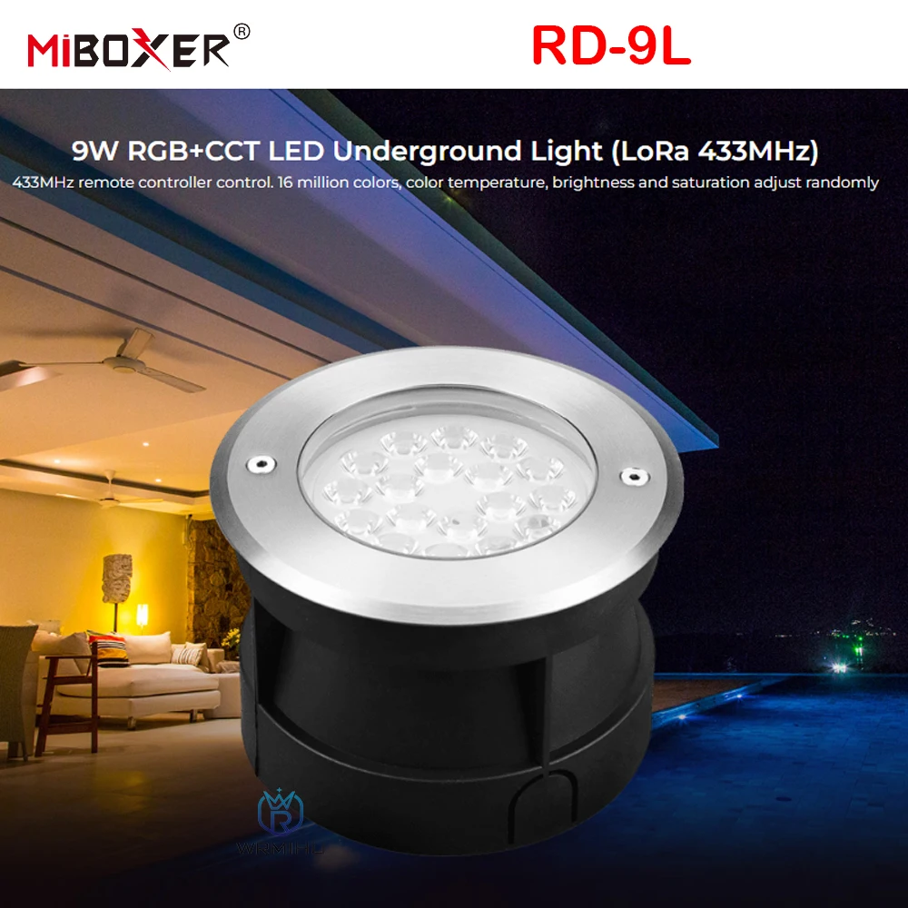 MiBoxer 9W RGB+CCT LED Underground Light IP68 Waterproof Landscape Lamp RD-9L AC12V/DC12~24 LoRa 433MHz APP Wifi Remote Control
MiBoxer 9W RGB+CCT LED Underground Light IP68 Waterproof Landscape Lamp RD-9L AC12V/DC12~24 LoRa 433MHz APP Wifi Remote Control