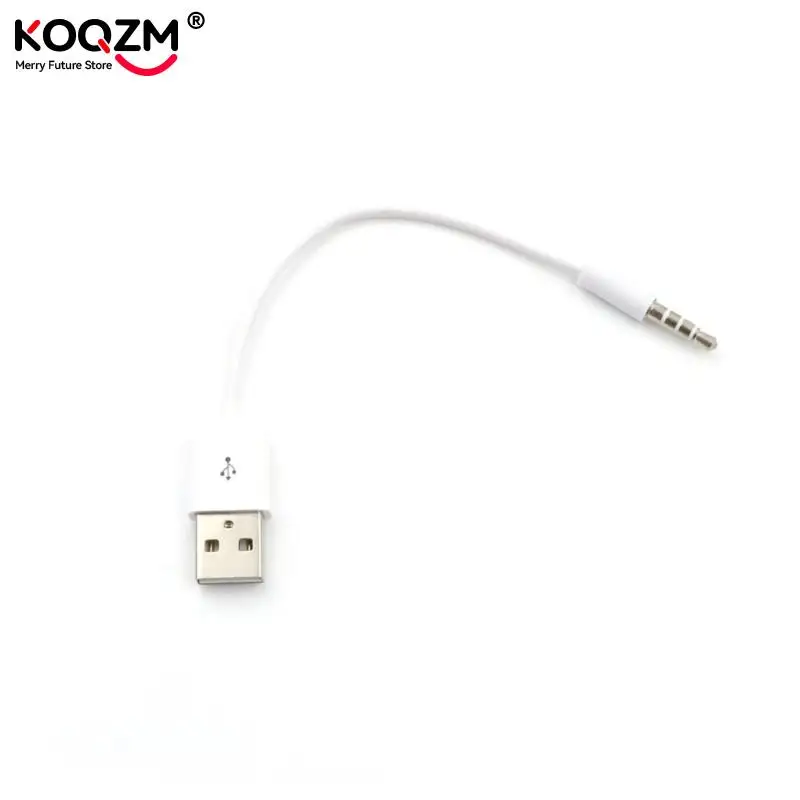 

3.5mm Jack AUX To USB 2.0 Charger Data Sync Audio Adapter Cable For Apple IPod Shuffle 3rd 4th 5th 6th Gen MP3 MP4 Player Cord