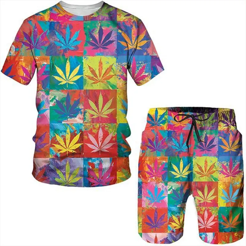 Summer New Colorful Maple Leaf Hooded Sweatshirts 3D Printed Short sleeve T-shirt Tracksuit Suit Men Casual Men Two-piece suit
Summer New Colorful Maple Leaf Hooded Sweatshirts 3D Printed Short sleeve T-shirt Tracksuit Suit Men Casual Men Two-piece suit