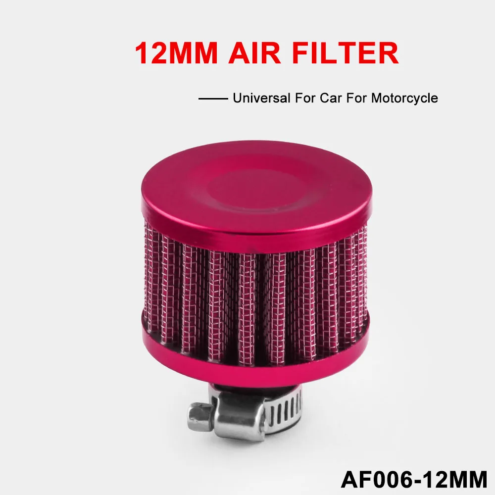 

New Universal 12mm Car Air Filter for Motorcycle Cold Air Intake High Flow Crankcase Vent Cover Mini Breather Filters