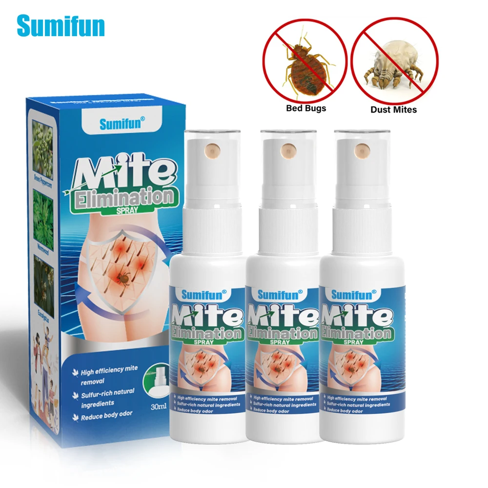 

1/2/3Boxes Sumifun Mite Elimination Spray Remove Lice Antibacterial Liquid Relieve Skin Itching Household Personal Pet Care 30ml