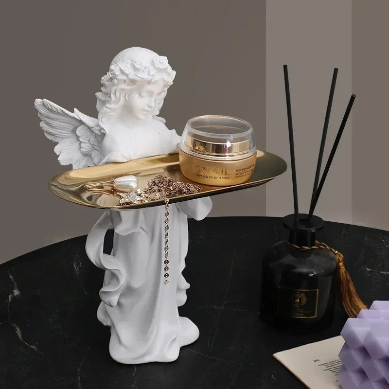 European prayer Angel goddess decoration tray sculpture art home living room decoration office decoration
European prayer Angel goddess decoration tray sculpture art home living room decoration office decoration