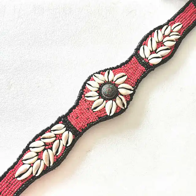 Ceinture en coquille cousue à la main pour femme, ceinture décorative tibétaine, multicolore, HDC0632 2