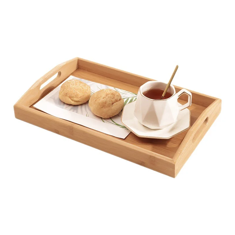 

1 шт. прямоугольный бамбуковый сервировочный поднос из массива дерева, поднос для чая для отеля, кунг-фу, чашка для воды и блюдца, посуда