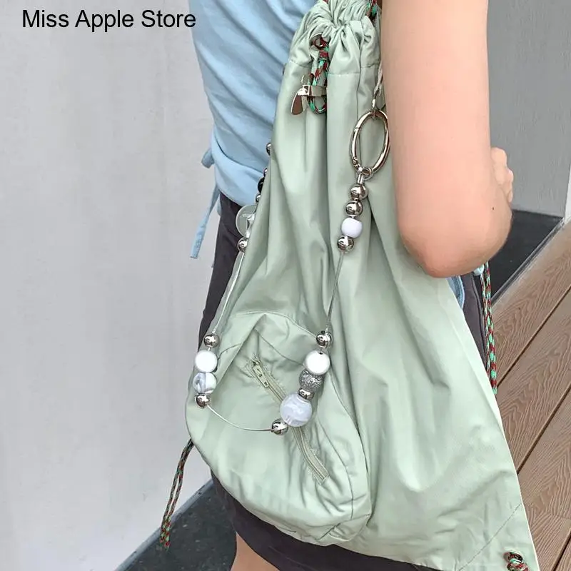 Summer Travel Backpacks for WomenFashion Nylon Beading Chain Drawstring Women Backpack Trendy Korean Shoulder Bag Light
Summer Travel Backpacks for WomenFashion Nylon Beading Chain Drawstring Women Backpack Trendy Korean Shoulder Bag Light