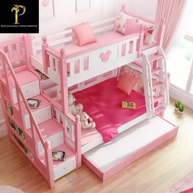 Solid wood mother-child bed Princess children's high and low beds Modern simple women should bunk pink adult mother-child bunk b
Solid wood mother-child bed Princess children's high and low beds Modern simple women should bunk pink adult mother-child bunk b