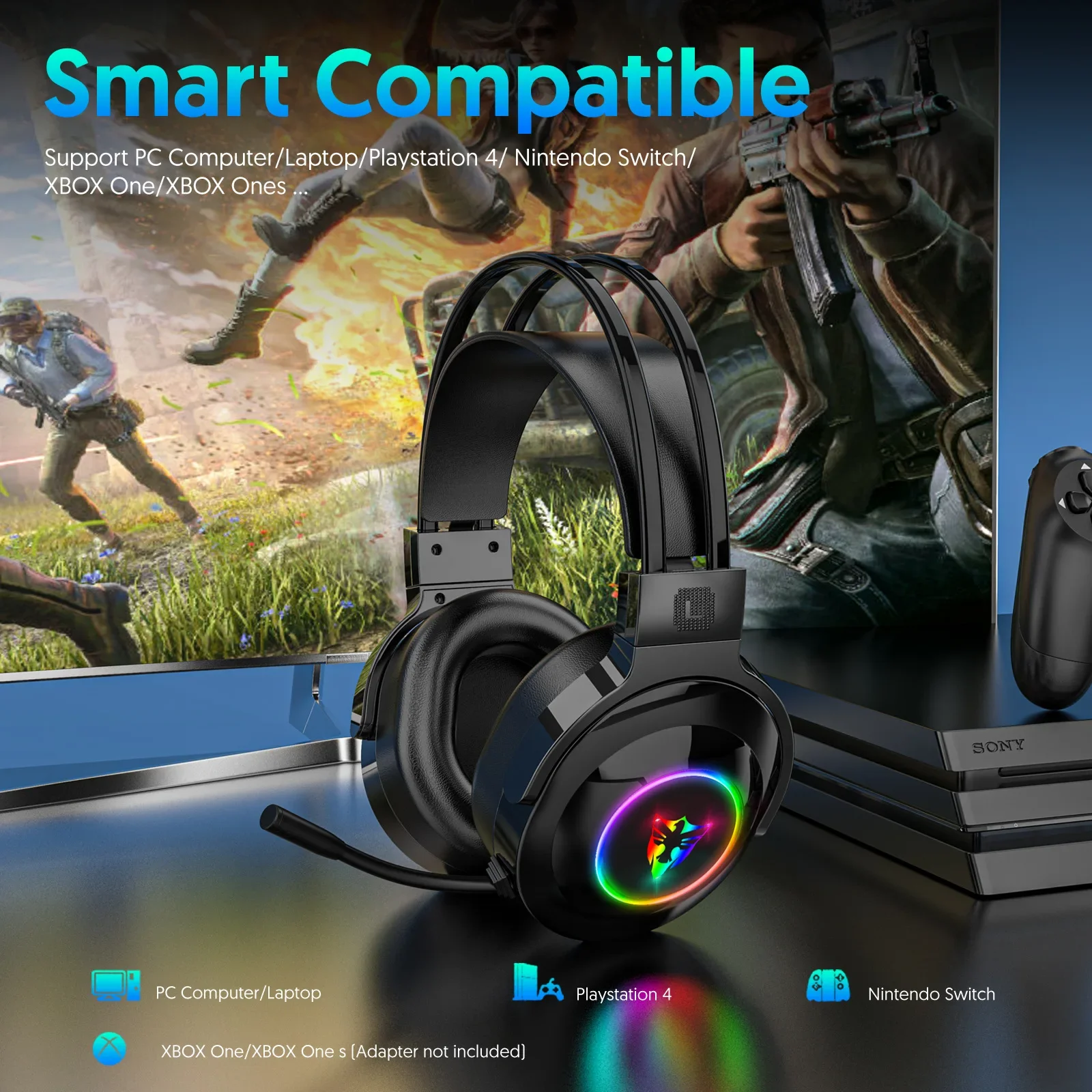 gameEarphoneG803 USB7.1 RGB Gaming Headphone computer headphone E-sports game 7.1 channel wired headset with microphone headset
gameEarphoneG803 USB7.1 RGB Gaming Headphone computer headphone E-sports game 7.1 channel wired headset with microphone headset