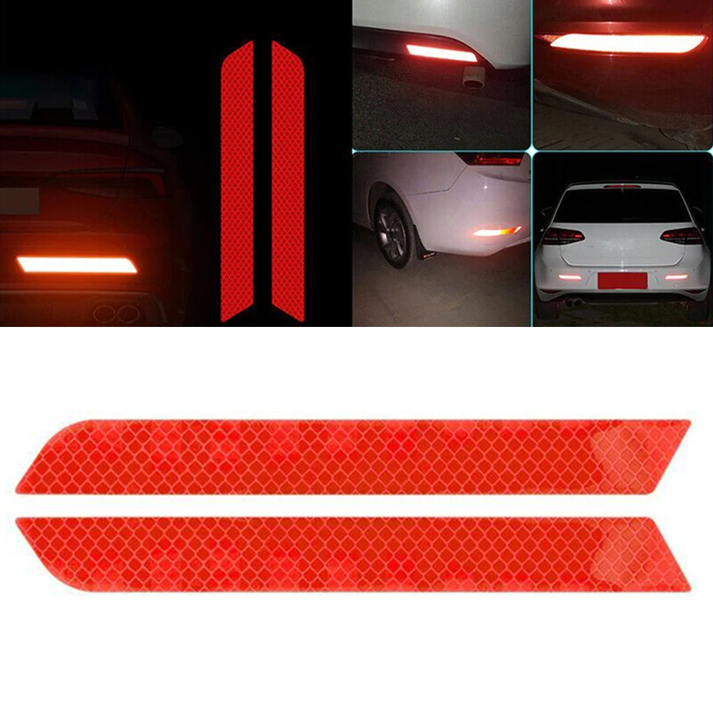 2x Red Car Rear Bumper Reflective Strips Tape PET Stickers High Visibility Exterior Accessories For Parking Spaces/ Hazard Areas
2x Red Car Rear Bumper Reflective Strips Tape PET Stickers High Visibility Exterior Accessories For Parking Spaces/ Hazard Areas