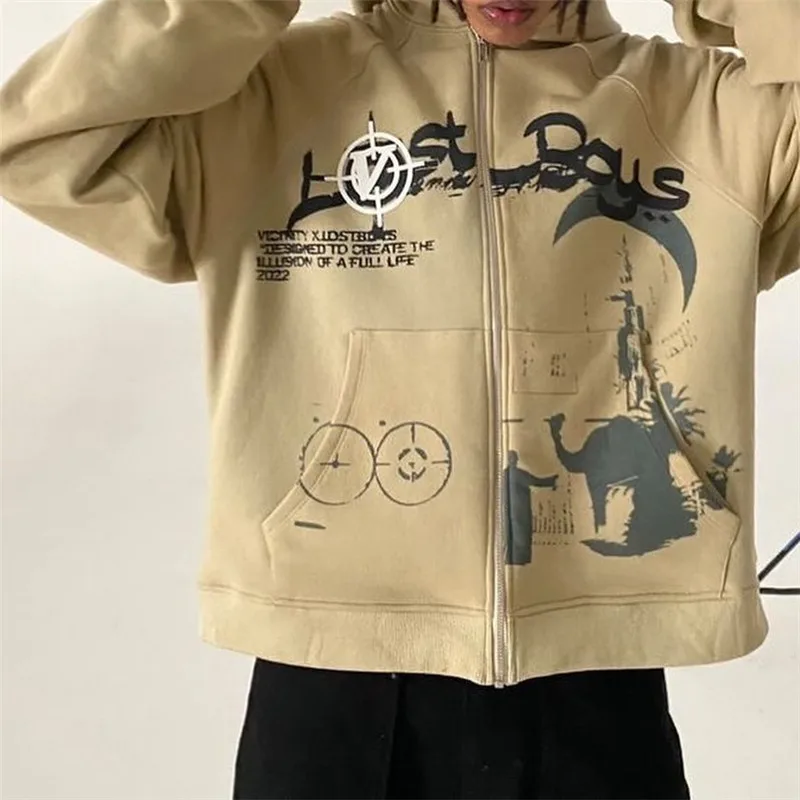 Men Hip Hop Sweatshirt American Punk Sports Jacket Gothic Long Sleeve Zipper Pullover Y2k Harajuku Jacket sweatshirt hoodie
Men Hip Hop Sweatshirt American Punk Sports Jacket Gothic Long Sleeve Zipper Pullover Y2k Harajuku Jacket sweatshirt hoodie