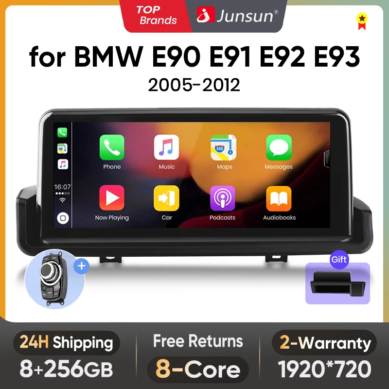 Junsun Wireless CarPlay AI Voice Android Auto radio 8 core Car Radio Multimedia For BMW Series 3 E90 E91 E92 E93 2005-2012 GPS 
Junsun Wireless CarPlay AI Voice Android Auto radio 8 core Car Radio Multimedia For BMW Series 3 E90 E91 E92 E93 2005-2012 GPS