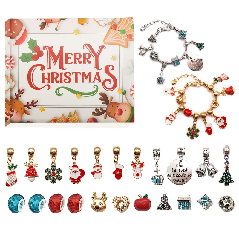 Christmas 24 Countdown Calendar Advent Surprise Blind Box Diy Creative Bracelet Jewelry Children Christmas Gift
Christmas 24 Countdown Calendar Advent Surprise Blind Box Diy Creative Bracelet Jewelry Children Christmas Gift