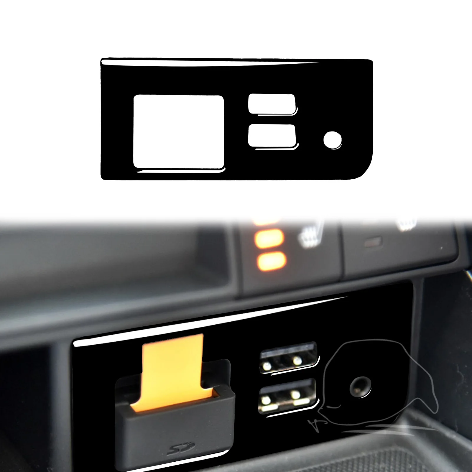 Черная Автомобильная наклейка с отделкой под USB-порт Piano для Mazda MX-5 MX5 2016 2017 2018 2019
Черная Автомобильная наклейка с отделкой под USB-порт Piano для Mazda MX-5 MX5 2016 2017 2018 2019