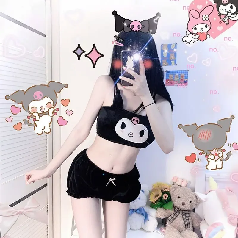 Kawaii Sanrios Pajama Set Lingerie Bra Sexy Loungewear Anime Kuromi My Melody Cinnamoroll Cute Cartoon Birthday Gift
Kawaii Sanrios Pajama Set Lingerie Bra Sexy Loungewear Anime Kuromi My Melody Cinnamoroll Cute Cartoon Birthday Gift