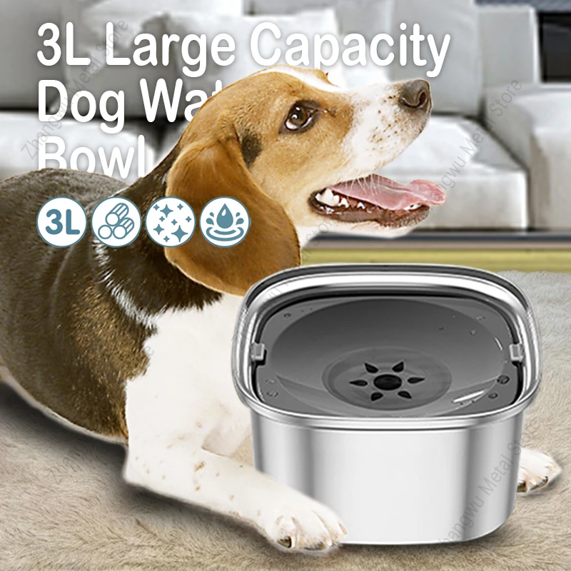 3L Large Capacity Anti-splash Dog Water Food Bowl Stainless Steel 3000ml Drinking Bowls Drinker Water Dispenser for Dogs Cats
3L Large Capacity Anti-splash Dog Water Food Bowl Stainless Steel 3000ml Drinking Bowls Drinker Water Dispenser for Dogs Cats