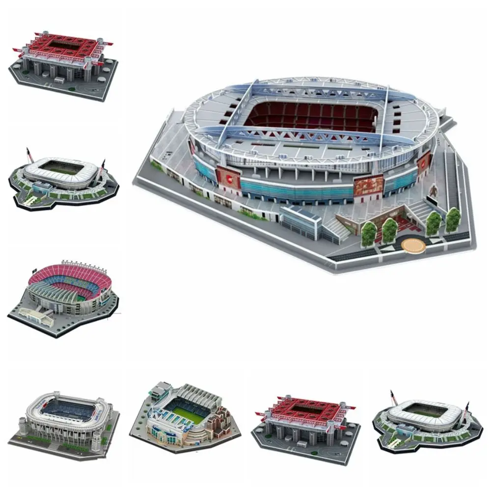 

DIY Large Football Stadiums Large Paper Assemble 3D Soccer Stadium Puzzle Model Prince Park Stadium Birthday Gifts
