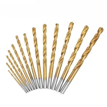 13Pcs 1.5~6.5mm Round Shank Coated Titanium Coated Twist Drill Bit Set HSS For Sheet Iron Aluminum Copper Woodworking Metal Tool
13Pcs 1.5~6.5mm Round Shank Coated Titanium Coated Twist Drill Bit Set HSS For Sheet Iron Aluminum Copper Woodworking Metal Tool
