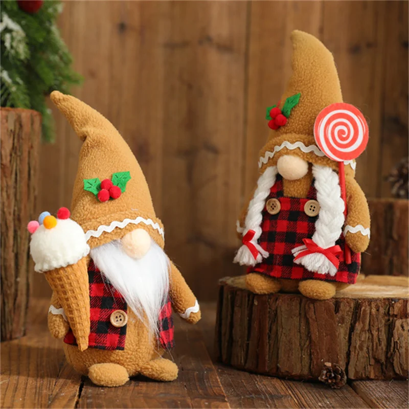 

Cute Santa Claus Snowman Dolls Christmas Tree Decoration for Home Xmas Elf Navidad Kids Gift Merry Christmas Decor Happy NewYear