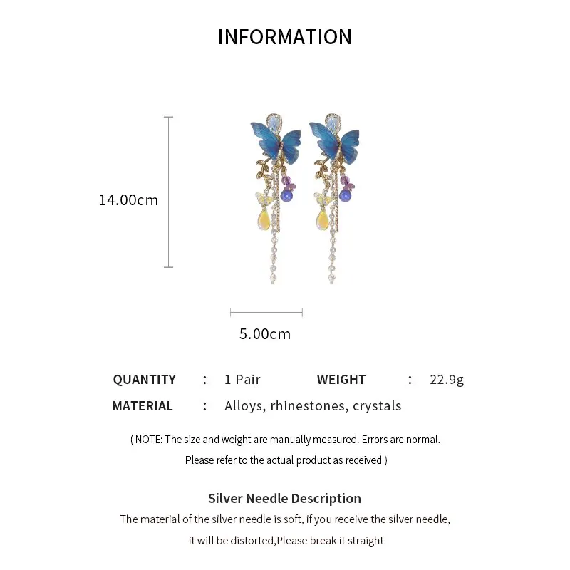 Blue Butterfly Drop Earring for Women Imitation Pearl Crystal Long Tassel Chain Rhinestone Earring Party Wedding Jewelry Gifts 1 Mallzona S52cae10e1ff448ffb2127f713ce7ae52N Blue Butterfly Drop Earring for Women Imitation Pearl Crystal Long Tassel Chain Rhinestone Earring Party Wedding Jewelry Gifts Mallzona