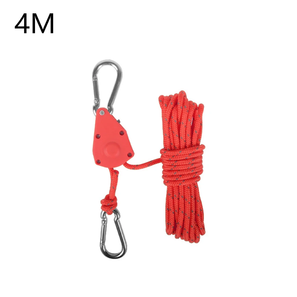 

Brand New Rope Lanyard Strap Ratchet Hanger Rope Buckle Stainless Steel+nylon Universal 100g 4mm*4m Adjustable