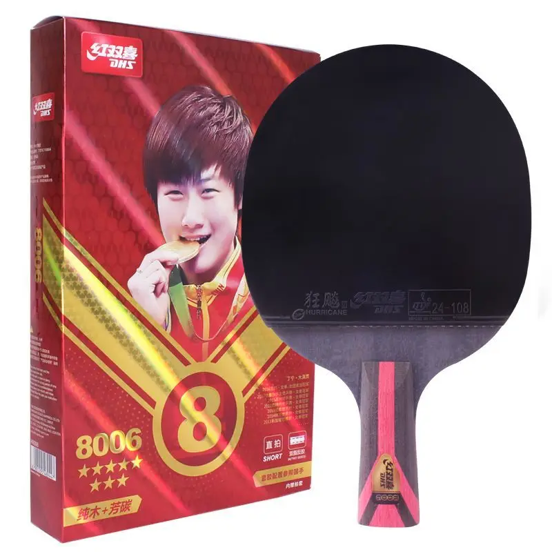 Genuine DHS 8 Star 8002/8006 Professional Offensive Table Tennis Racket With Hurricane 3 And 8 Rubber ALC Carbon Paddle with Bag
Genuine DHS 8 Star 8002/8006 Professional Offensive Table Tennis Racket With Hurricane 3 And 8 Rubber ALC Carbon Paddle with Bag